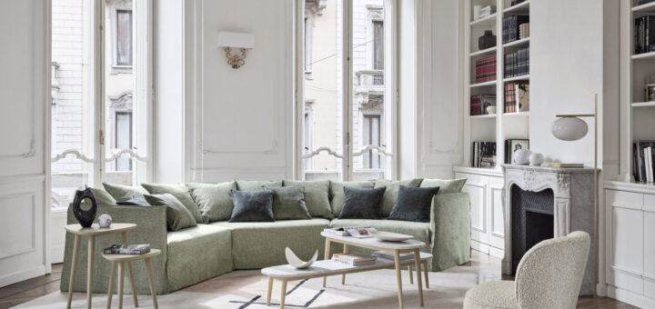 Divano di design Ghost di Gervasoni in versione modulare